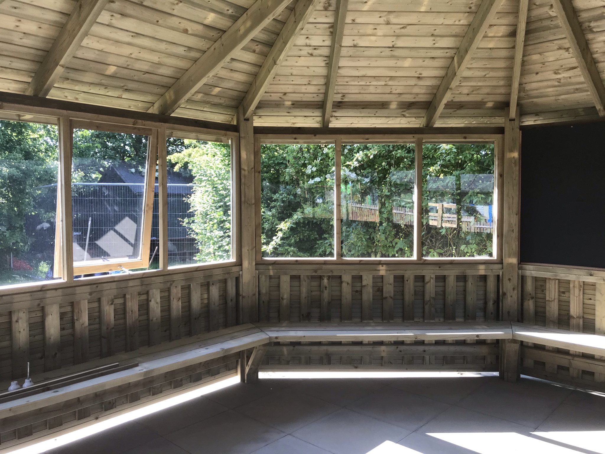 What is an outdoor wooden classroom?